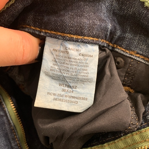 Wrangler Retro Slim Straight Blue Jeans 36x34 - Picture 4 of 15